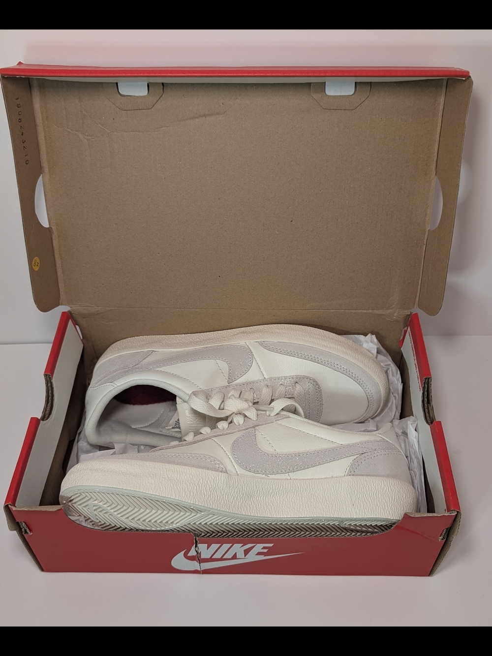 NEW WITH BOX Nike W Killshot 2 Sail/Sail-Team Red Womens US 6.5 - HV0846-133 - Picture 8 of 8